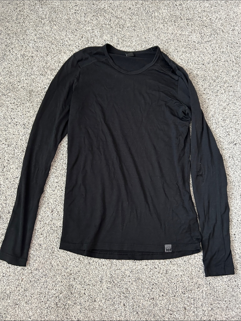 Helly Hansen Black Long Sleeve Crewneck Top